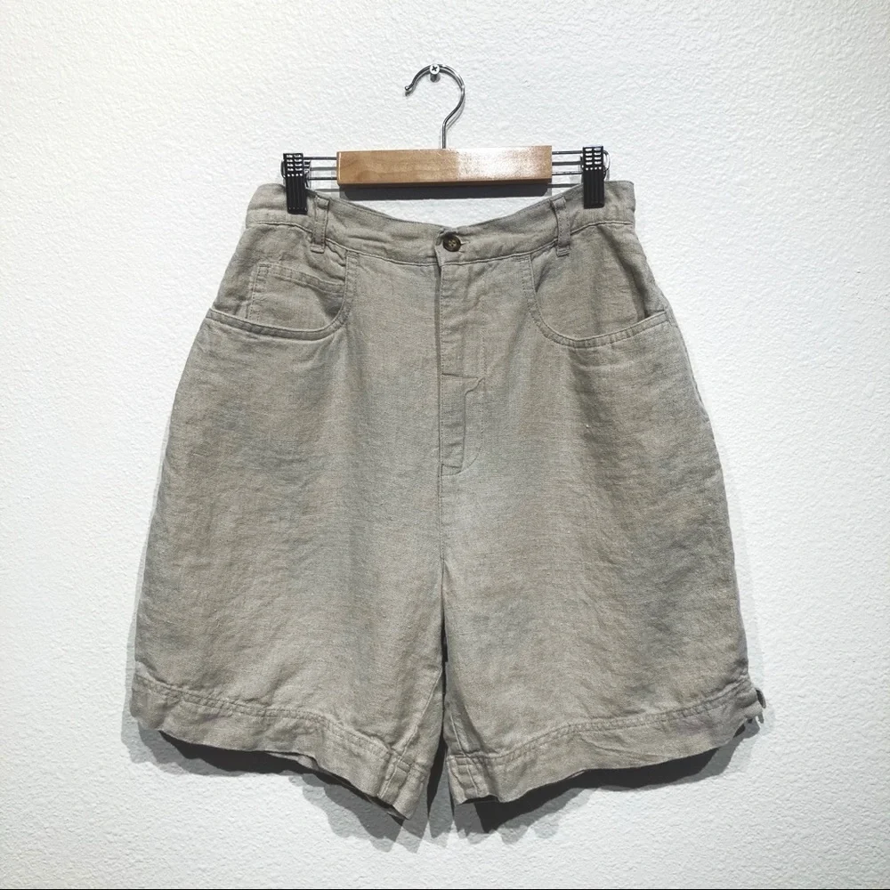 Vintage Ten Linen high waisted shorts